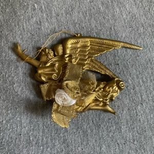 Gold angel ornament